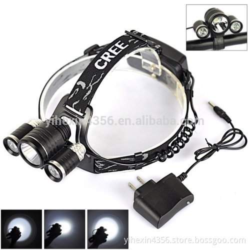 Bourit 3*CREE T6 LED 6000lm High Power Rechargeable Cree Led Headlamp/Bicycle Light+Charger